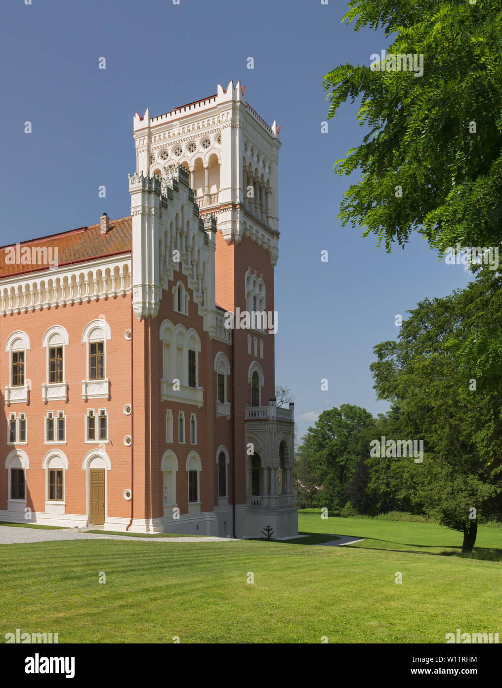 Castle Rotenturm, Rotenturm at the Pinka, Burgenland, Austria Stock Photo