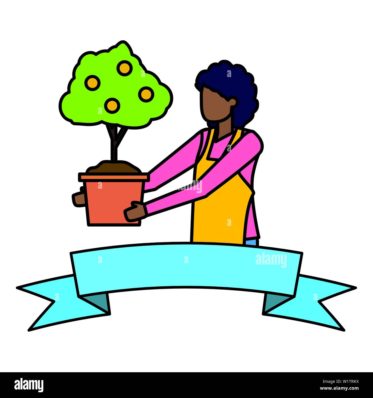 gardener woman work gardening design Stock Vector Image & Art - Alamy