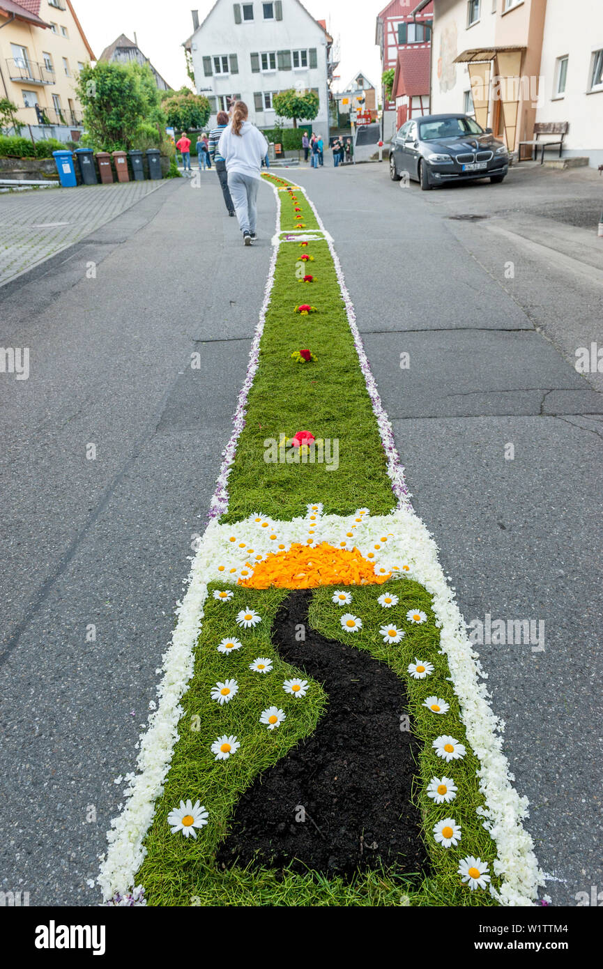 Petals On The Floor Flower Carpet Corpus Christi Feast Of