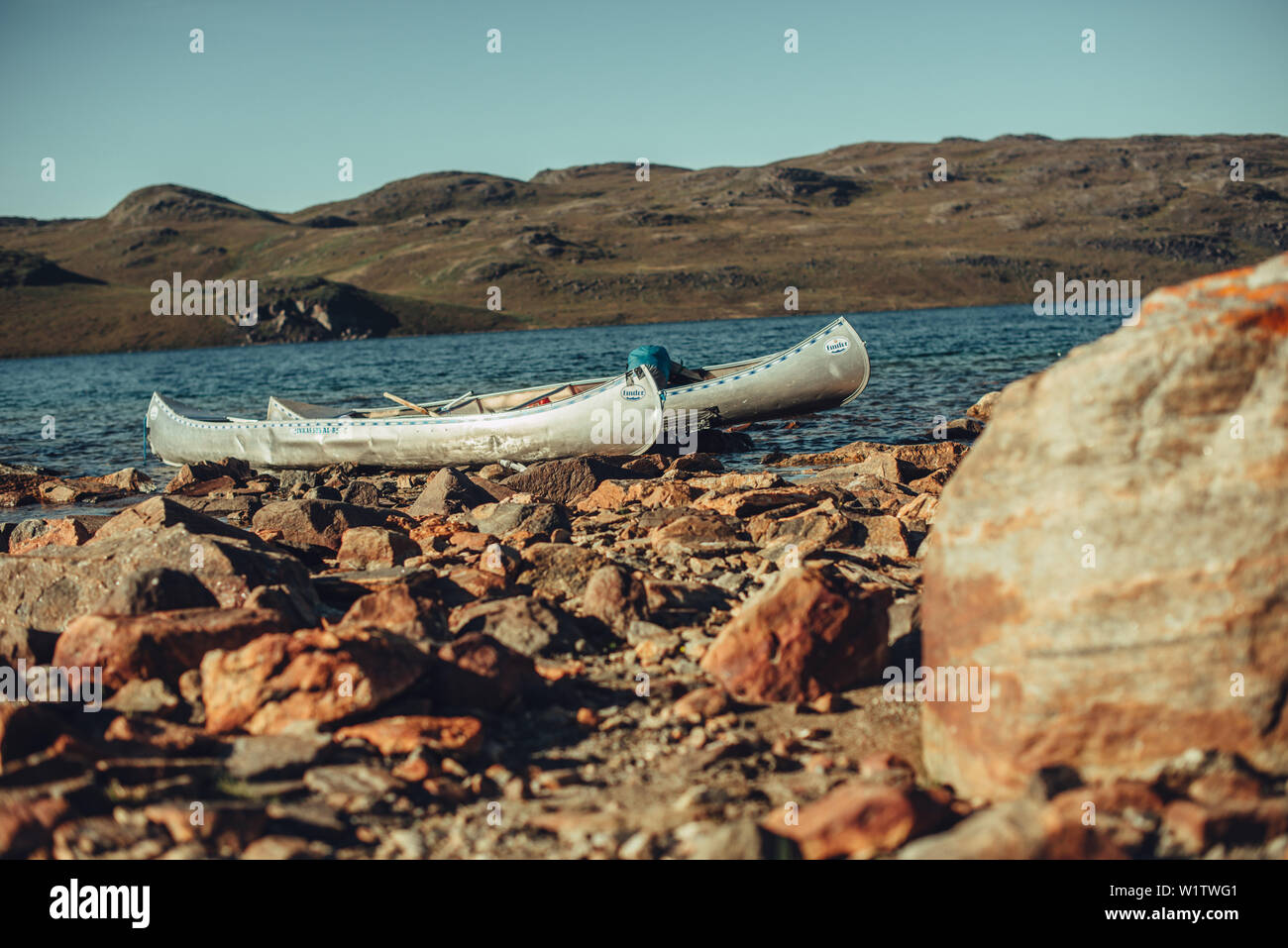 Rowing boat in greenland, greenland, arctic Stock Photo - Alamy