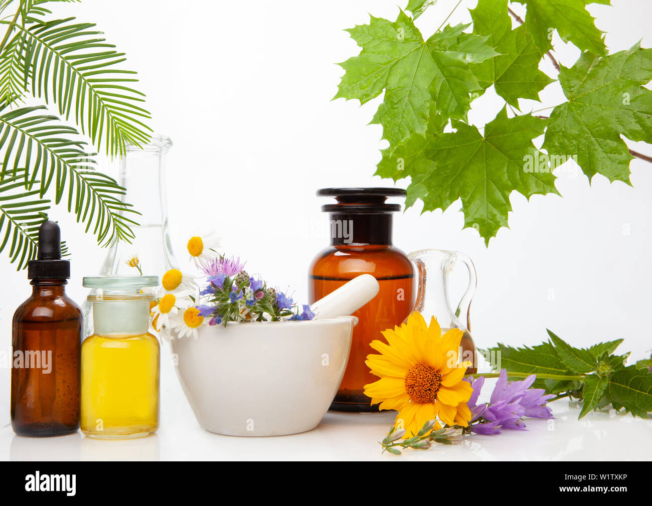 BACH - aromatherapy. Natuere medicine. Naturopathic - alternative remedies. Stock Photo