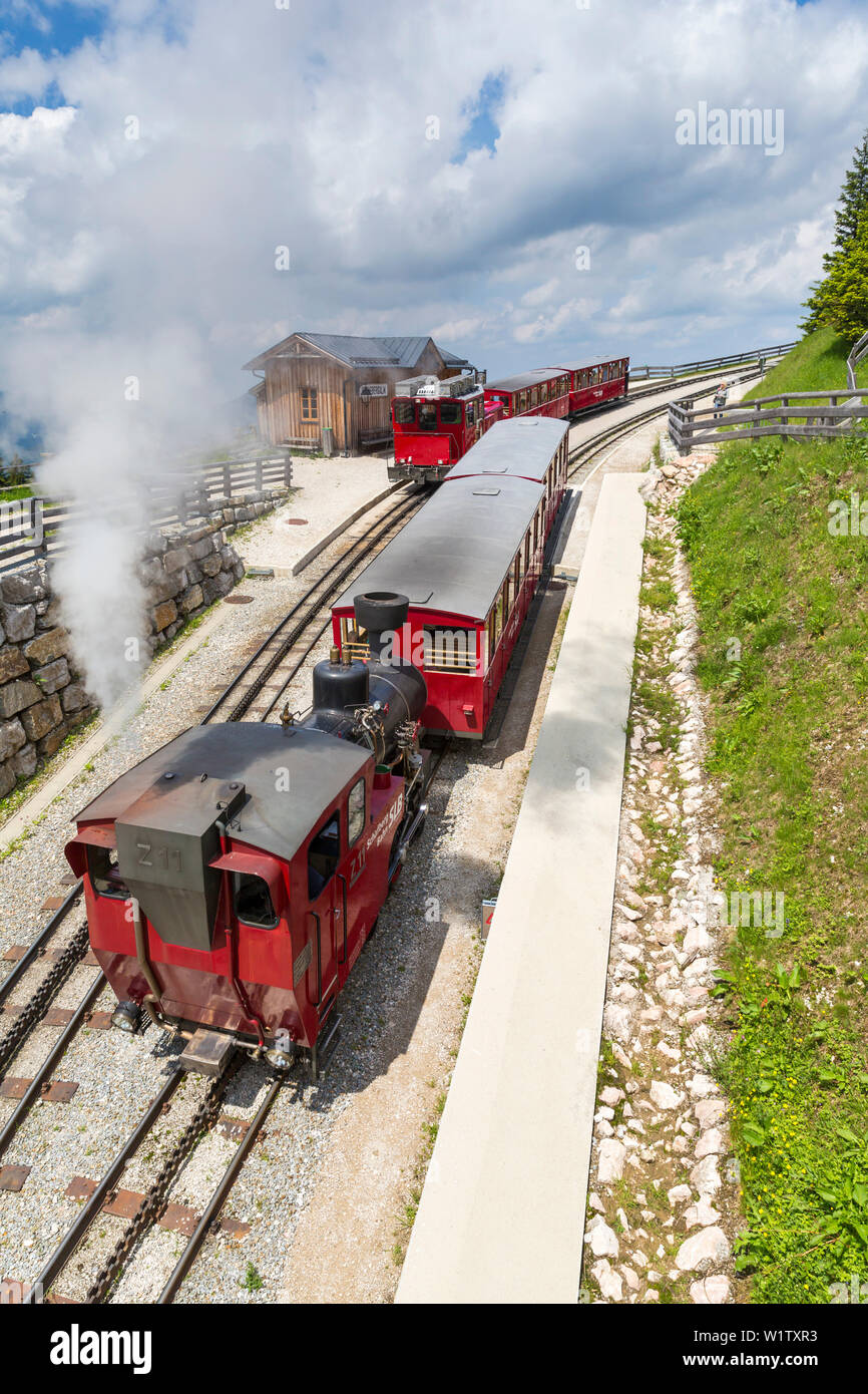 Schafbergbahn, steepest cogwheel railway in Austria, St. Wolfgang, Upper Austria, Austria, Europe Stock Photo