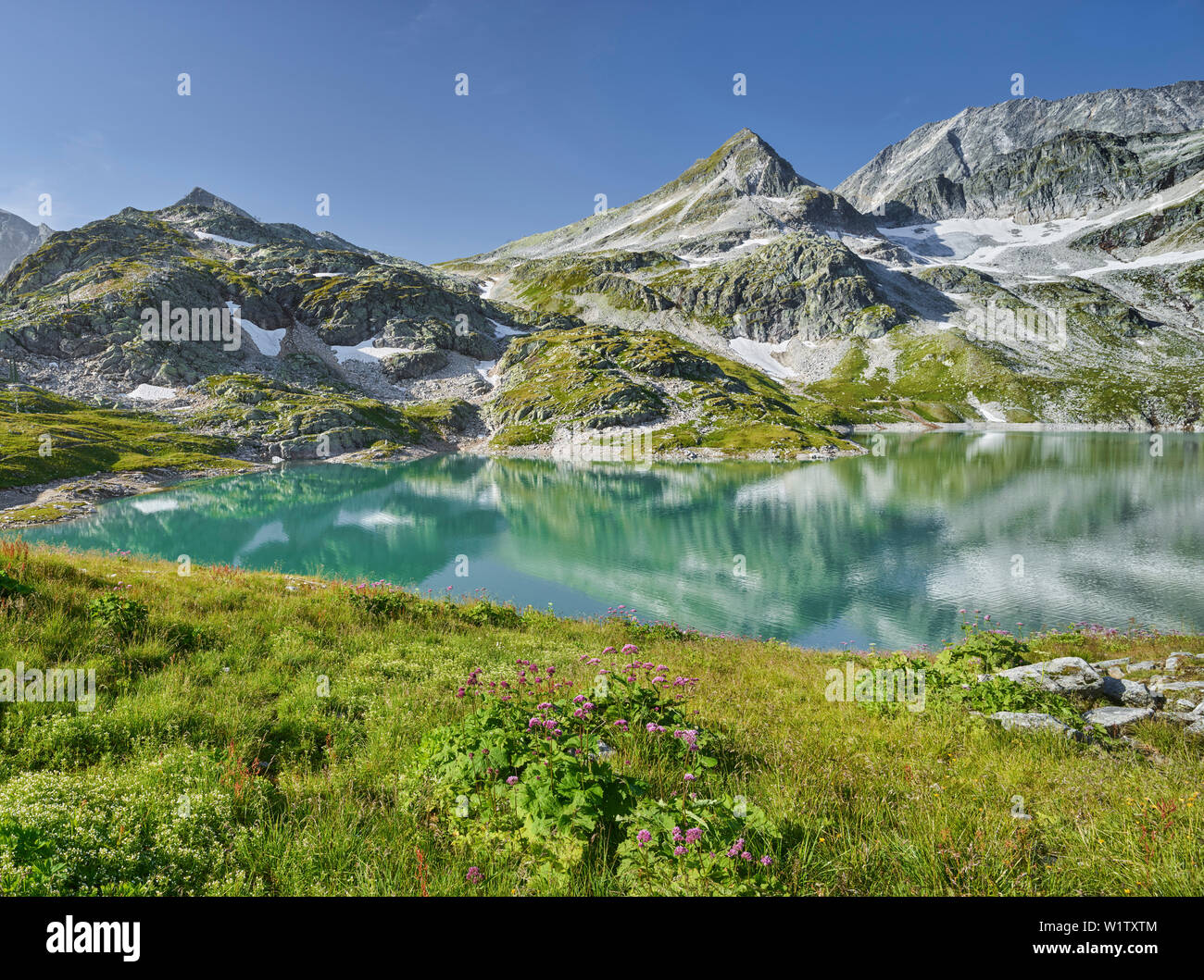 Hohe Tauern, Salzburg, Austria weißsee, Kogel, Eiskogele, Hohe Tauern National Park Stock Photo