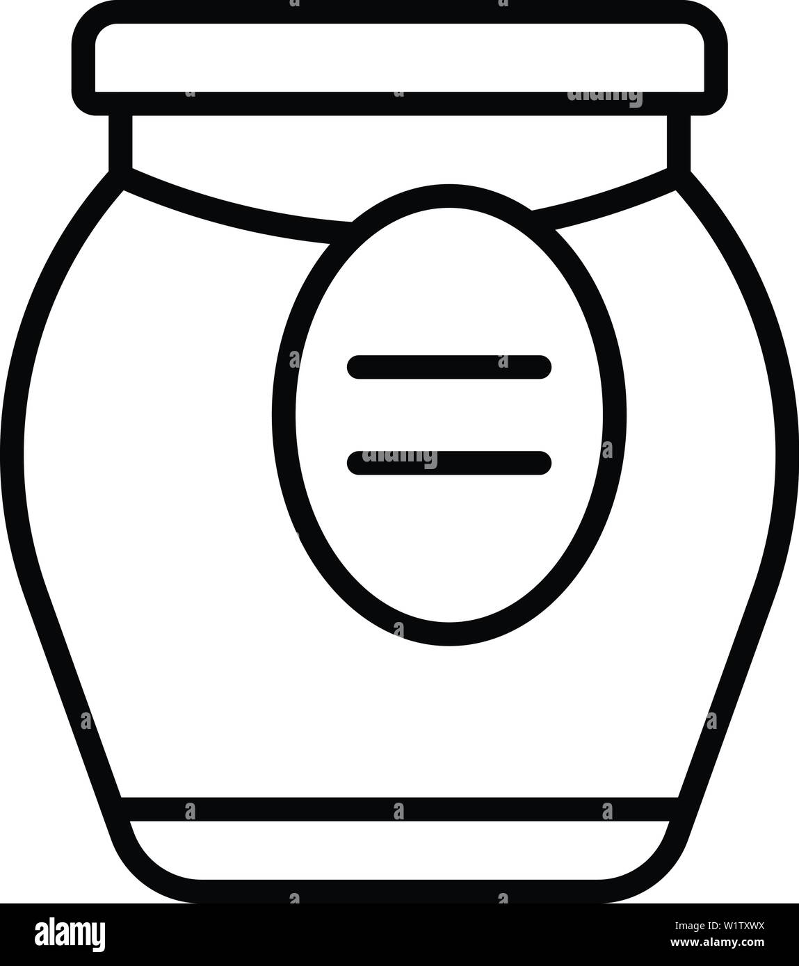 Fresh jam jar icon, outline style Stock Vector Image & Art Alamy