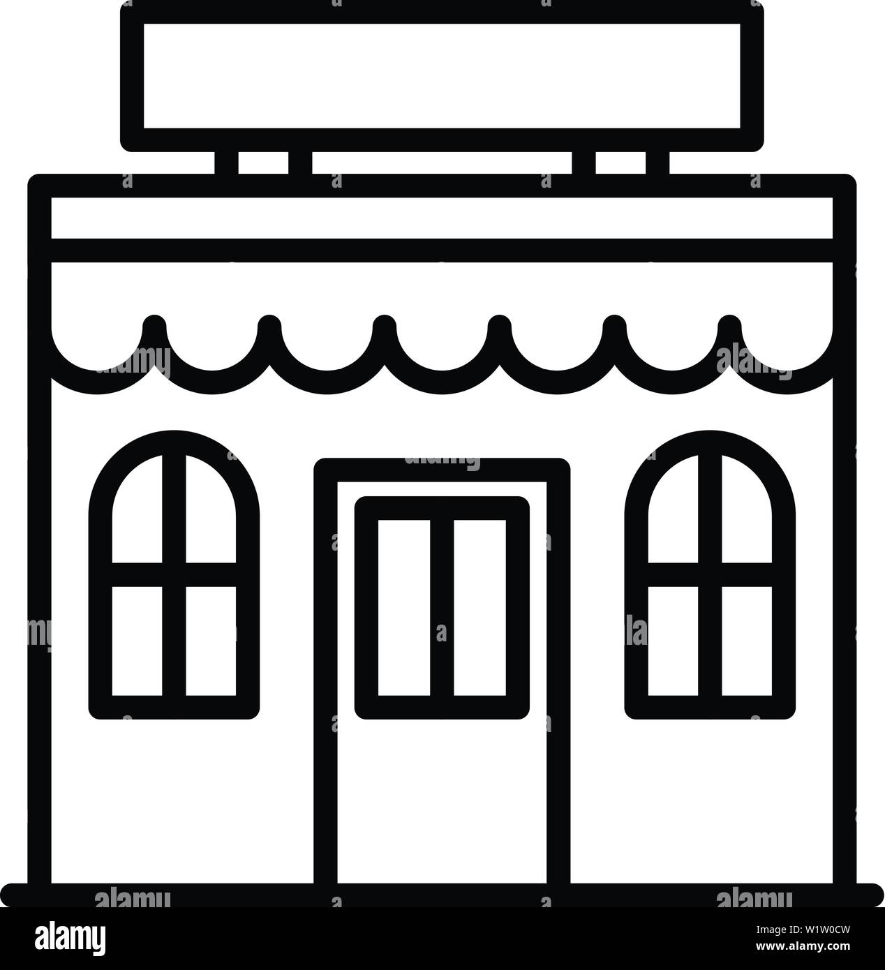 Bakery shop icon, outline style Stock Vector