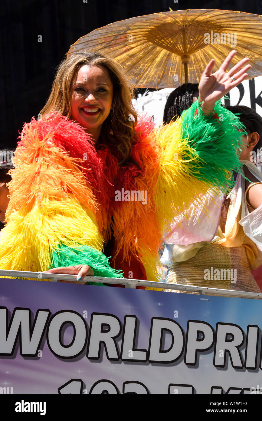 NEW YORK, NY - JUNE 30: Vanessa Williams attends the WorldPride NYC 2019 Pride March on June 30, 2019 in New York City. Stock Photo
