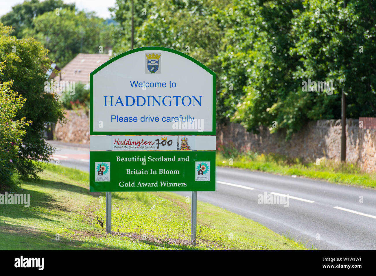 Cala Homes East, Haddington Brochure  Welcome sign Stock Photo