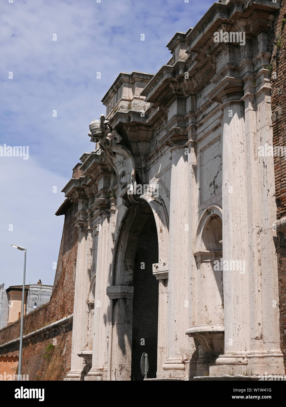 Porta Portese ancient city gate, Rome, Italy Stock Photo