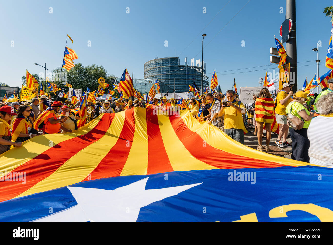 Catalan Separatist Movement Flag High Resolution Stock Photography and ...