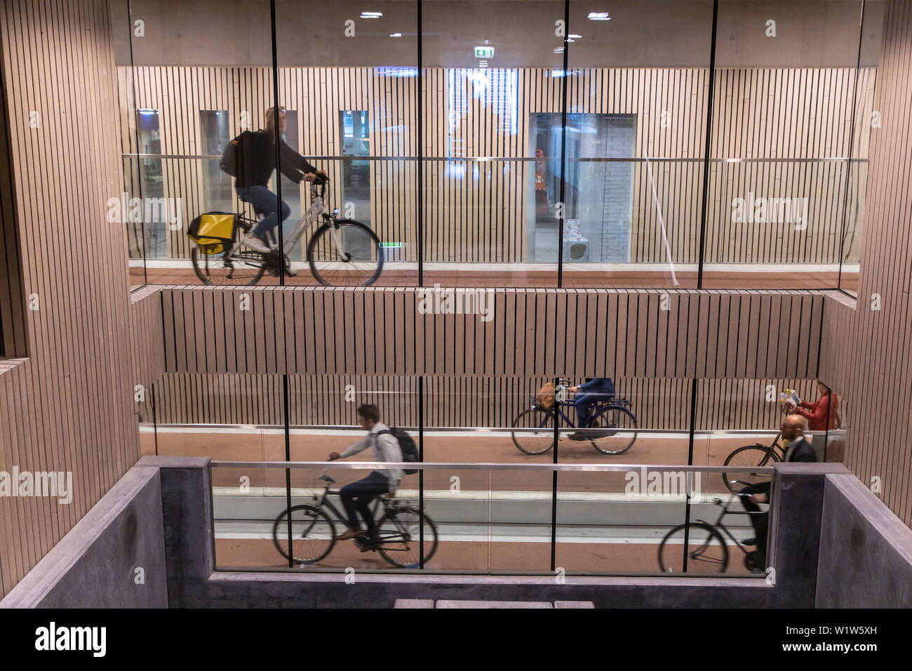 Bike parking garage in Utrecht, The Netherlands, with over 13,000