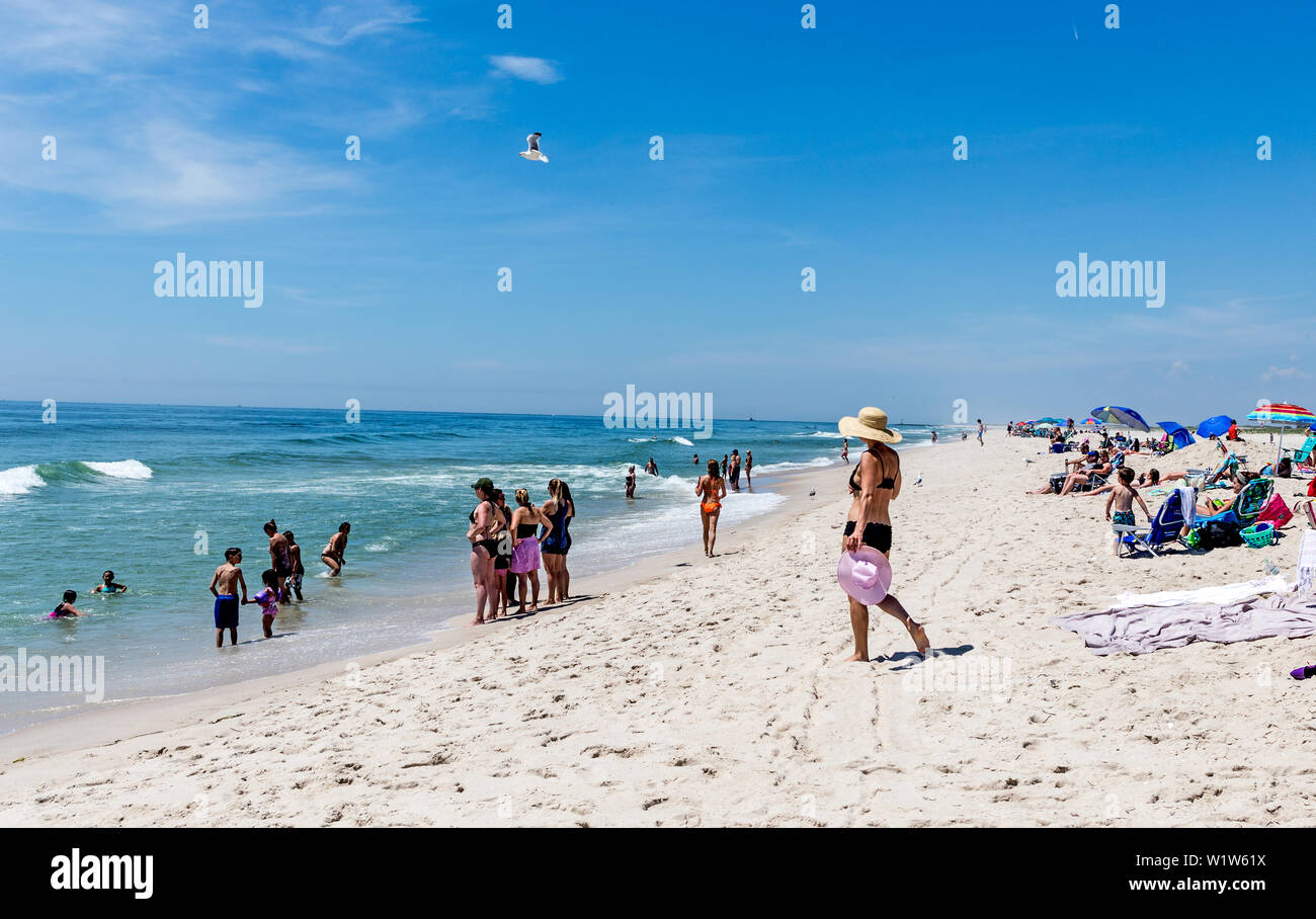 The Life Guards Beach at West Hampton dunes Long Island New York USA