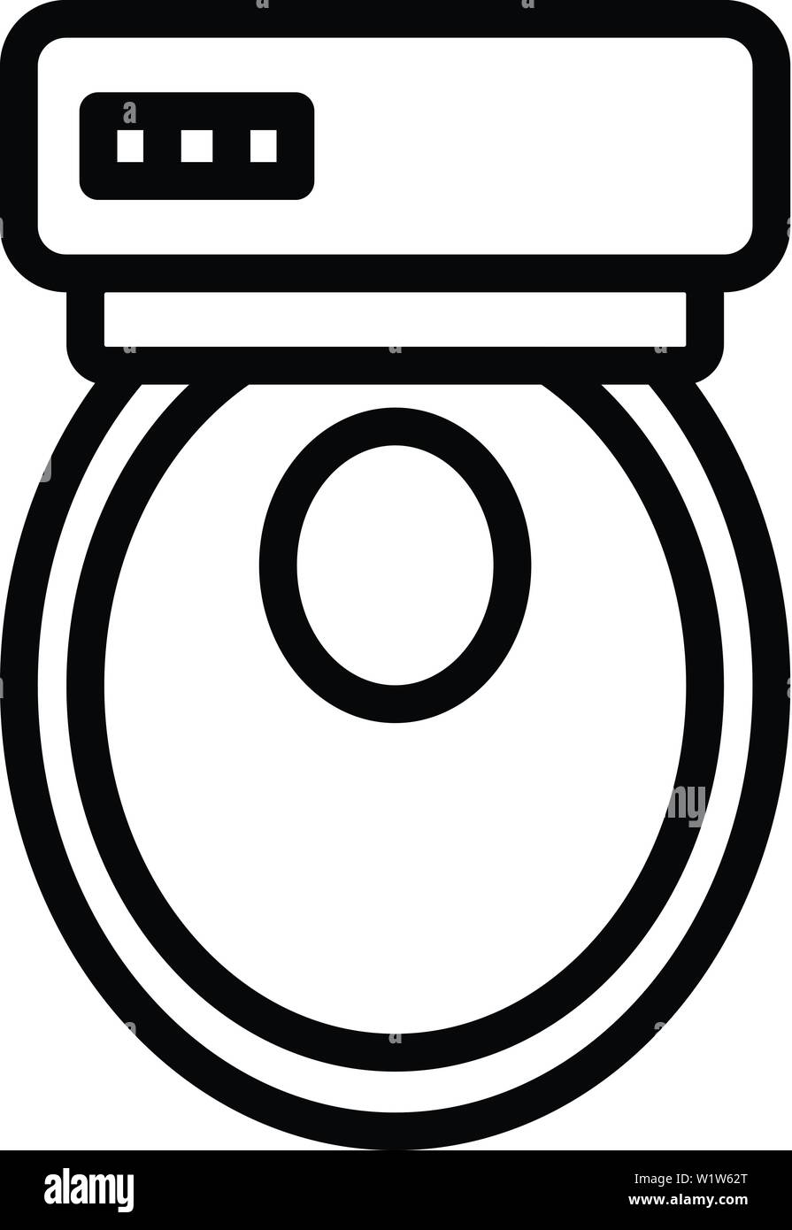 Top view toilet icon, outline style Stock Vector Image & Art - Alamy