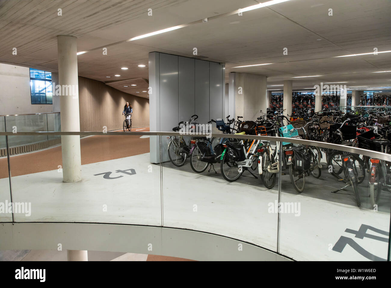 Bike parking garage in Utrecht, The Netherlands, with over 13,000