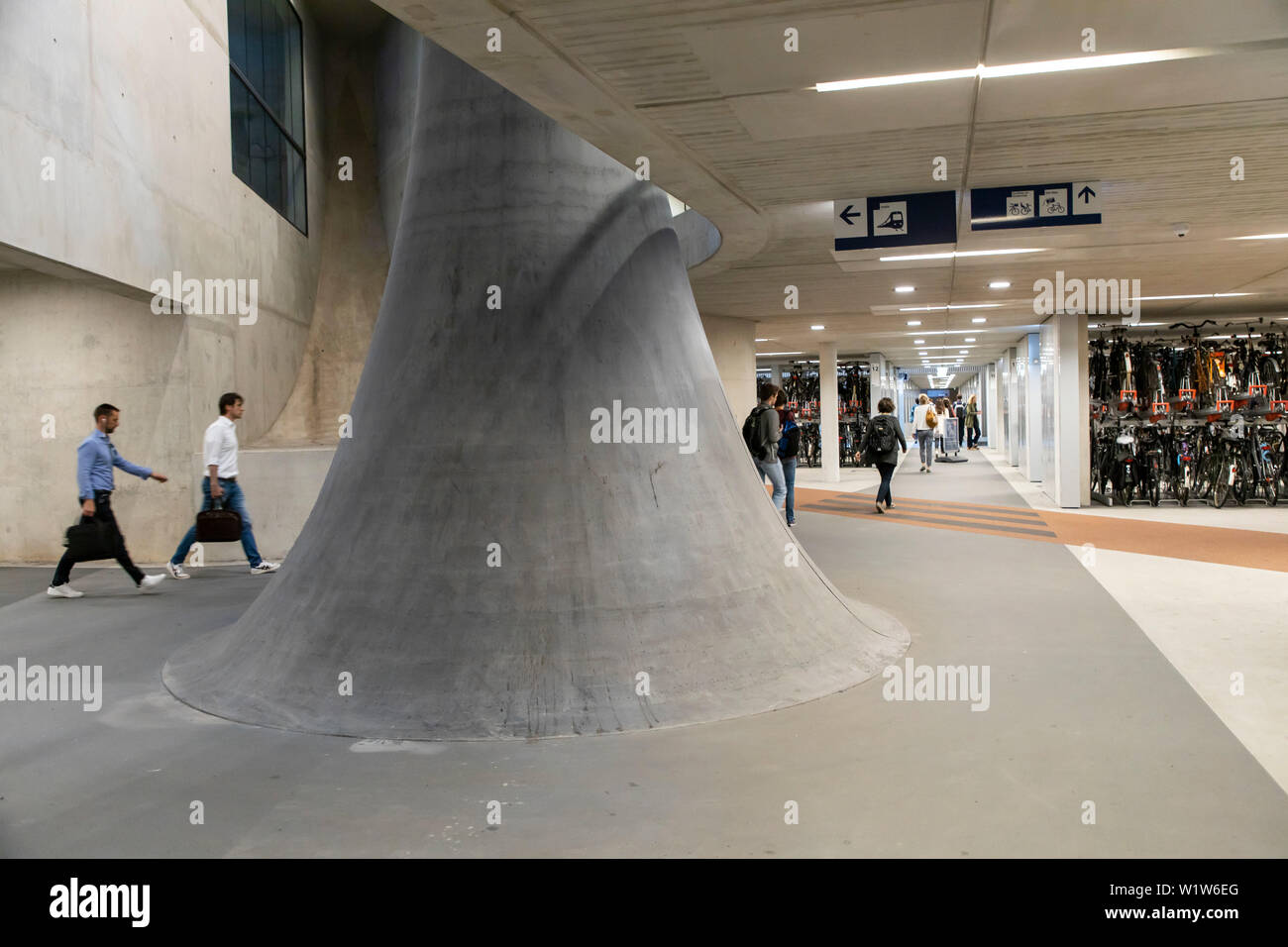 Bike parking garage in Utrecht, The Netherlands, with over 13,000
