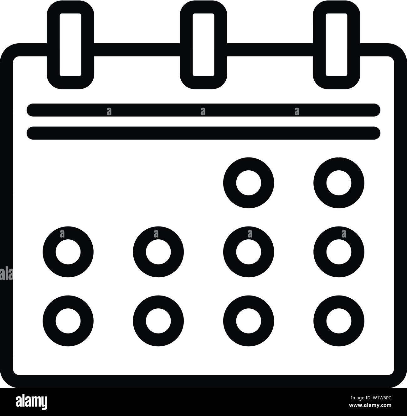 School Calendar Icon Outline Style Stock Vector Image Art Alamy