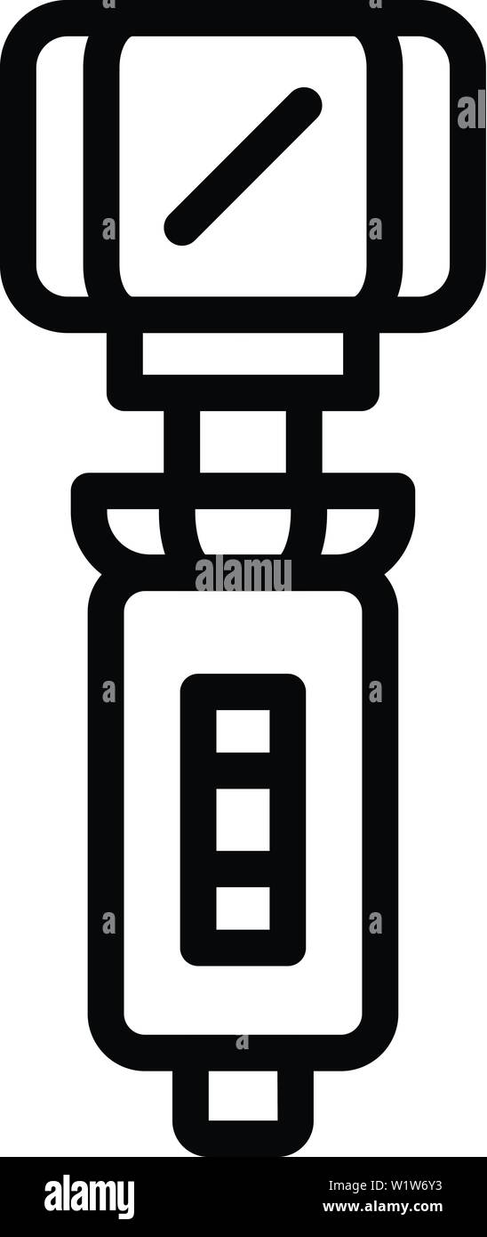 Camera stabilizer icon, outline style Stock Vector