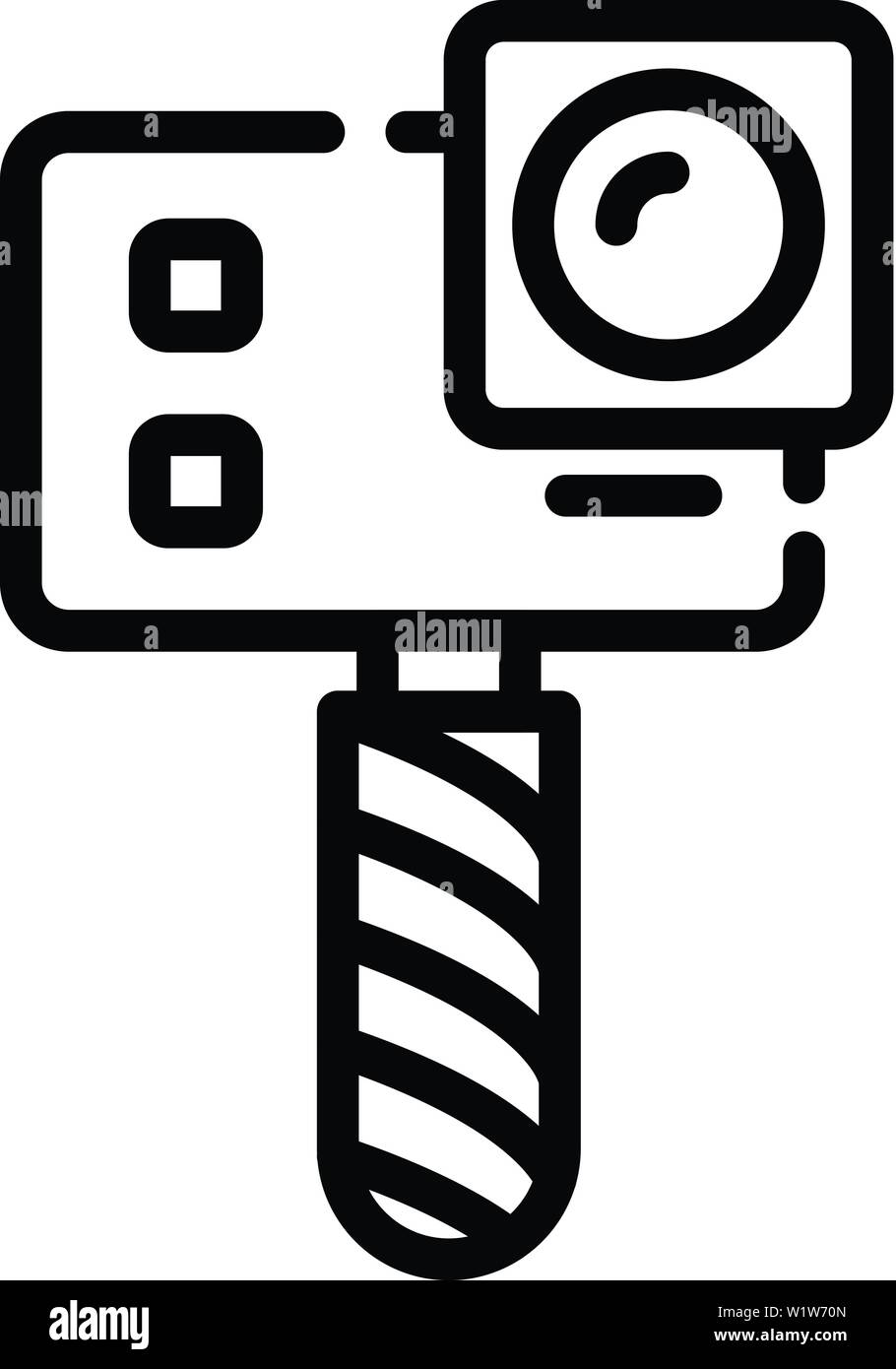Action camera on monopod icon, outline style Stock Vector Image & Art ...