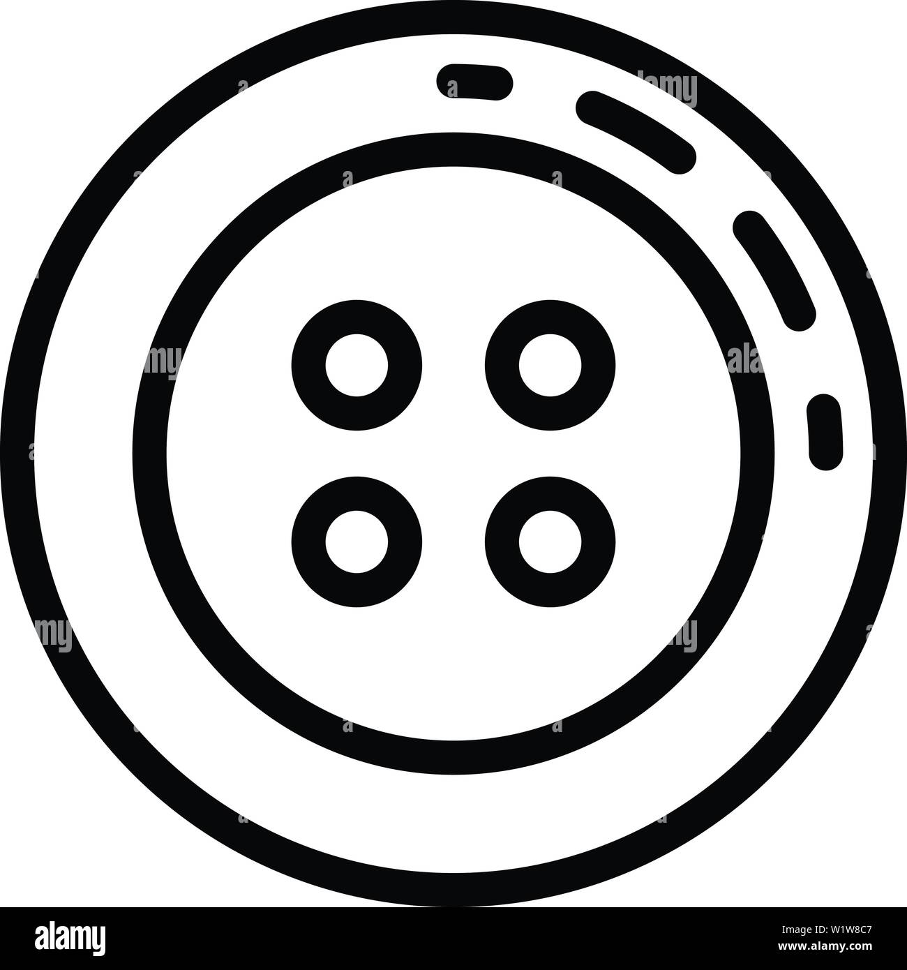 Plastic sewing button icon, outline style Stock Vector Image & Art Alamy