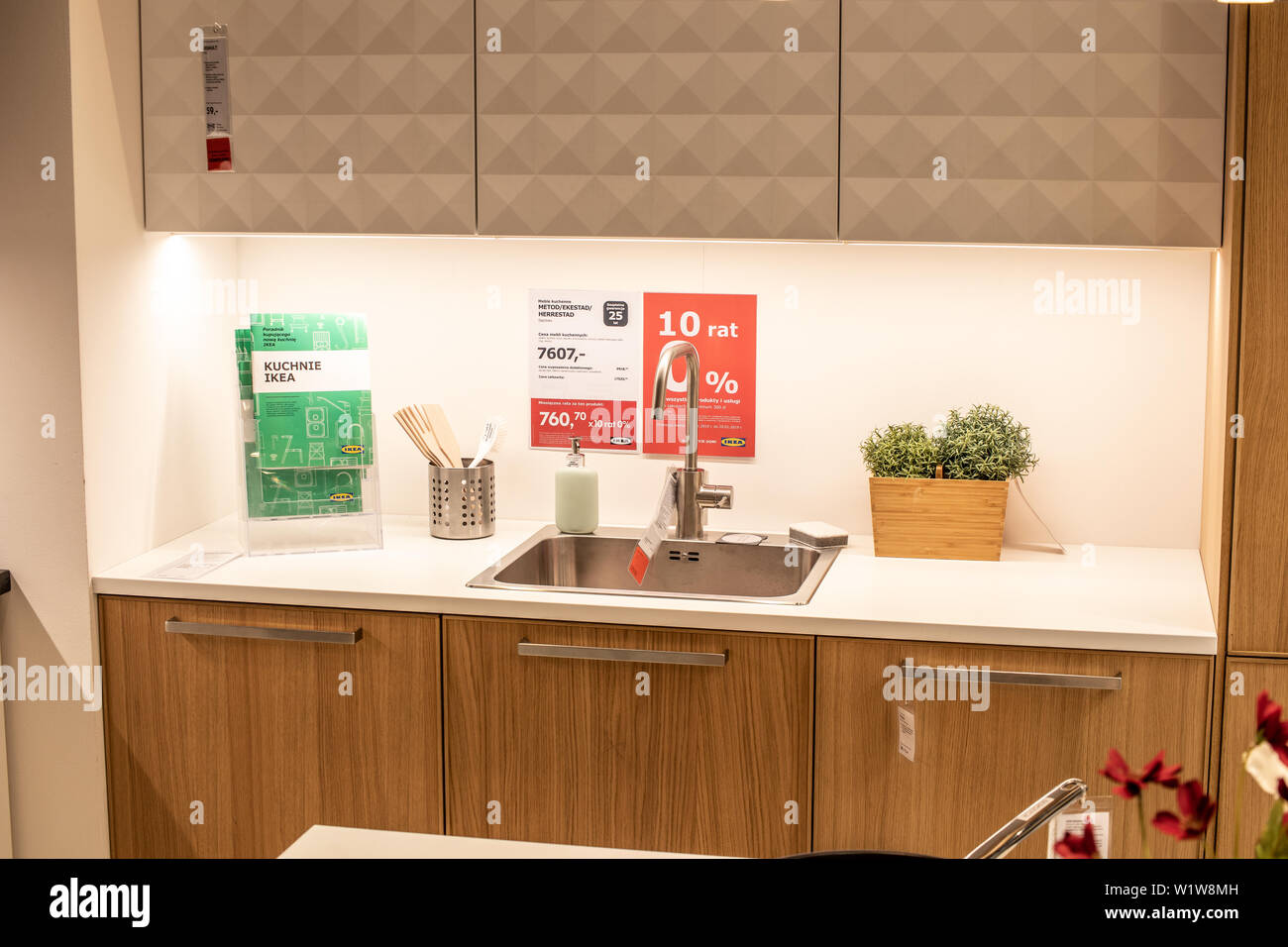 Lodz, Poland, Jan 2019 exhibition, interior IKEA store. modern kitchen,  dining room IKEA sells ready-to-assemble furniture appliances home  accessories Stock Photo - Alamy
