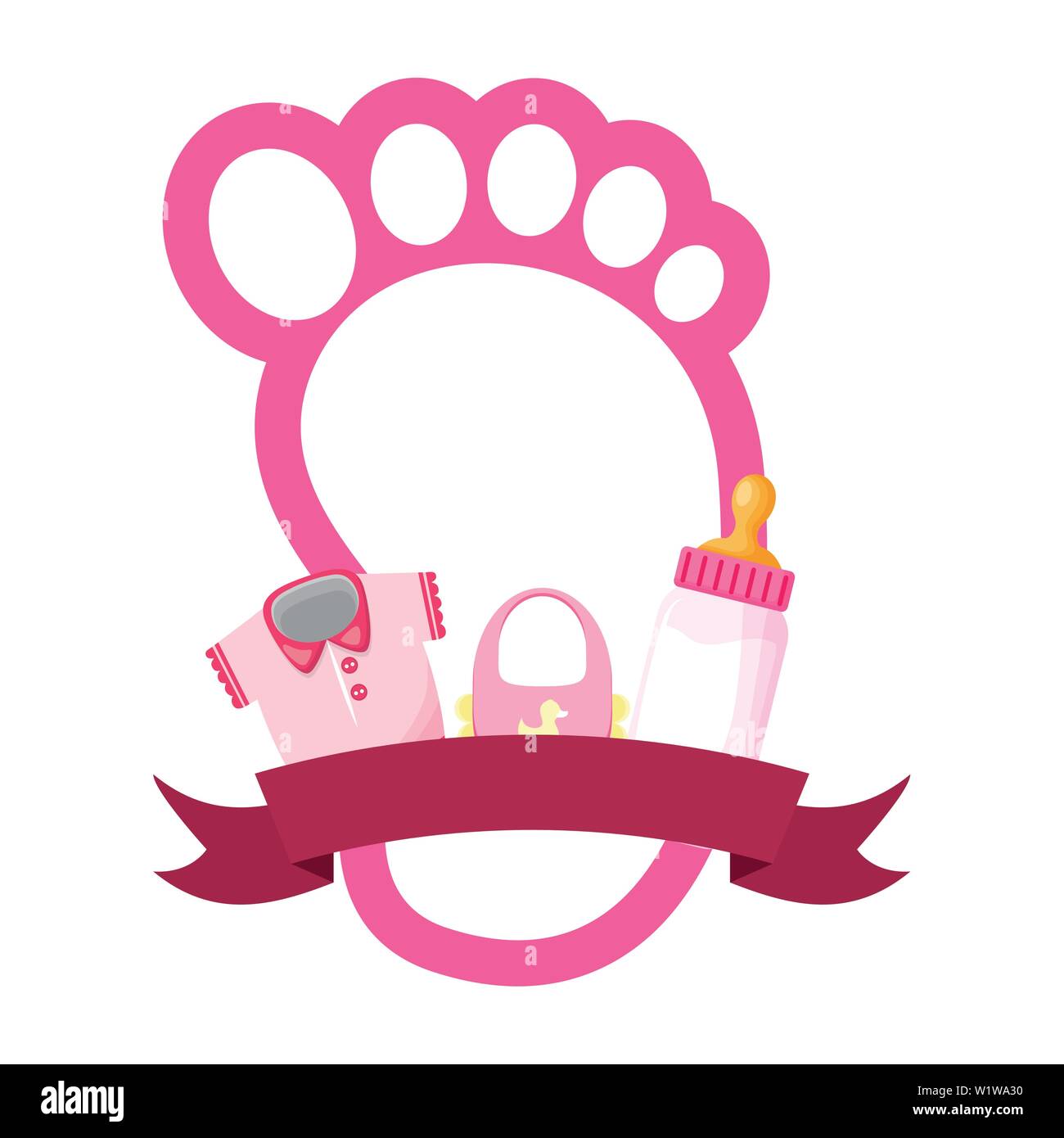 girl decoration baby shower card Stock Vector Image & Art Alamy