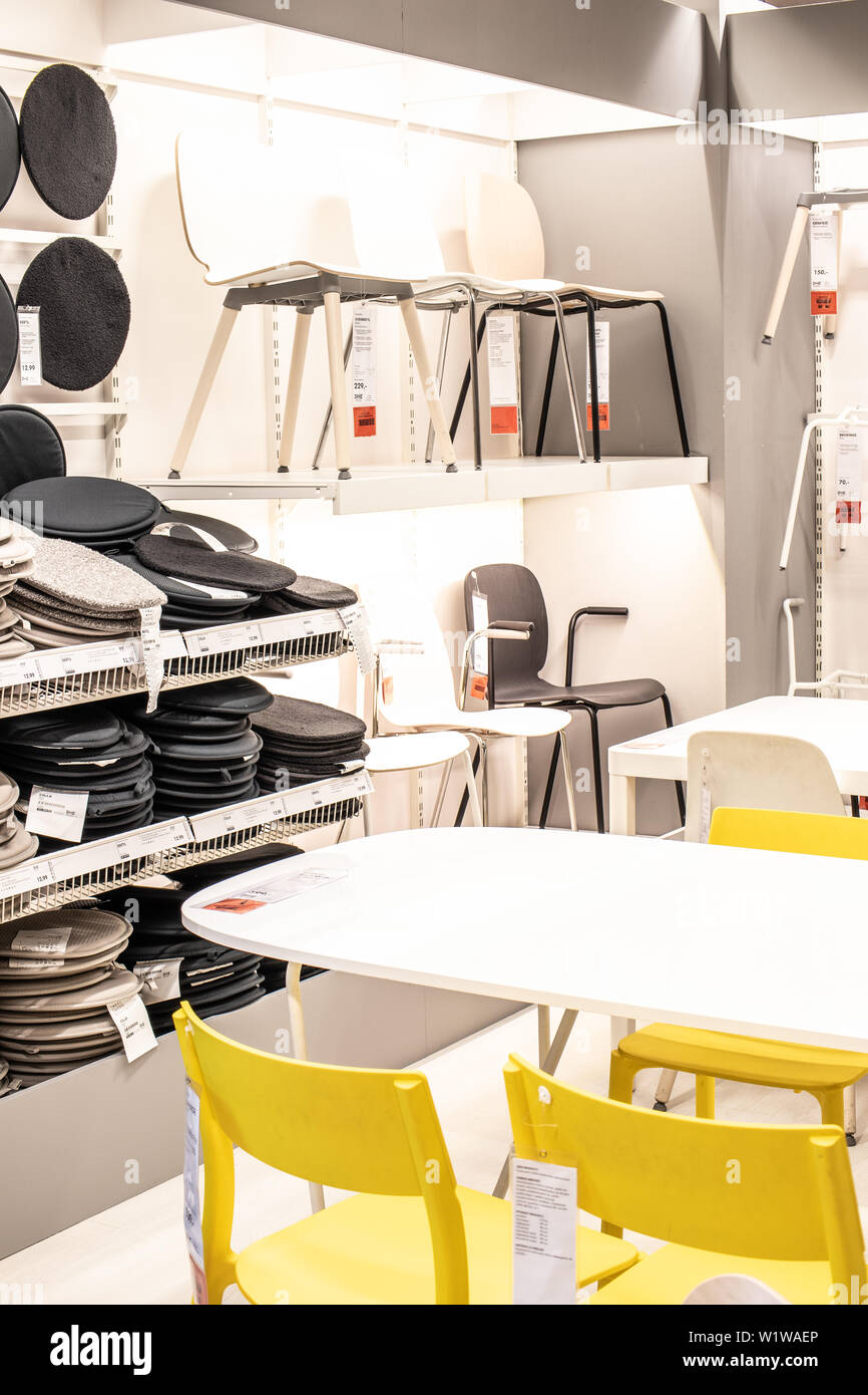 Lodz Poland Jan 2019 Exhibition Interior Ikea Store Modern
