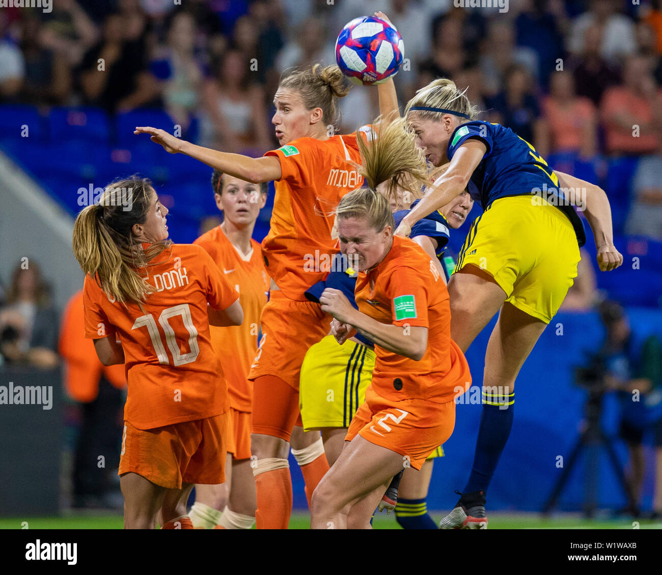 Lyon, France. 03rd July, 2019. Holland and Sweden. World Cup Qualification Football. FIFA. Held at the Lyon Stadium in Lyon, France (Photo: Richard Callis/Fotoarena) Credit: Foto Arena LTDA/Alamy Live News Stock Photo