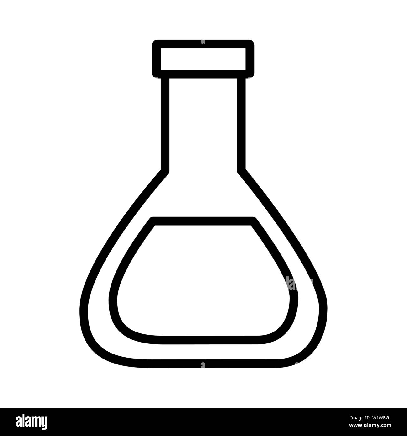 chemistry flask school on white background Stock Vector Image & Art Alamy