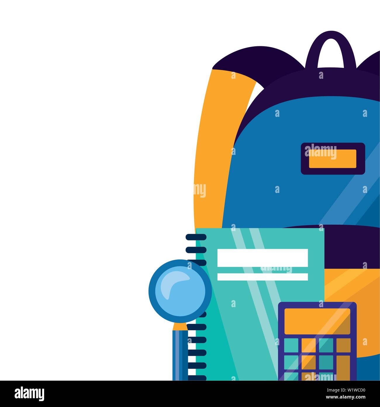 back to school flat design Stock Vector Image & Art - Alamy