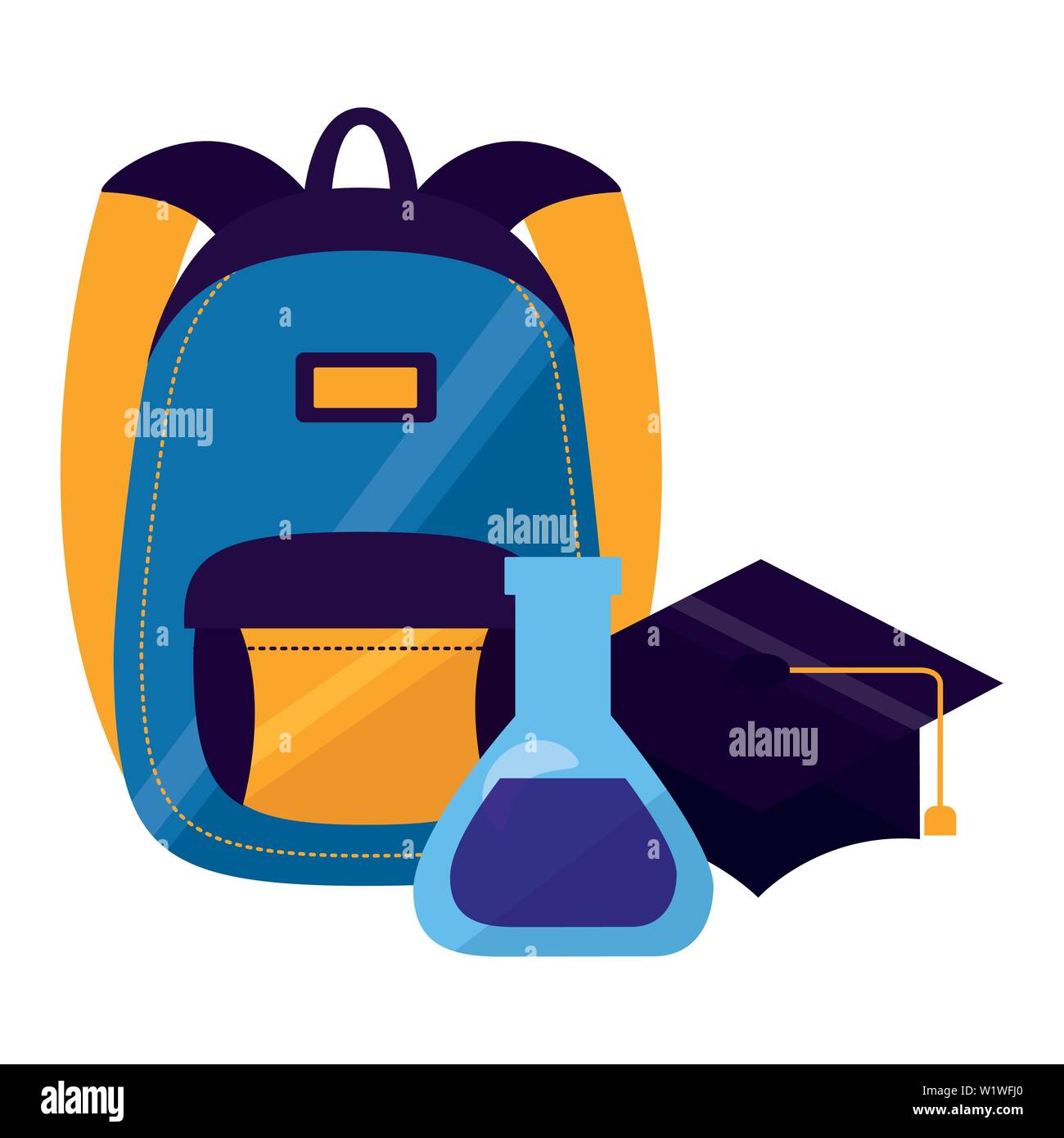 back to school flat design Stock Vector Image & Art - Alamy