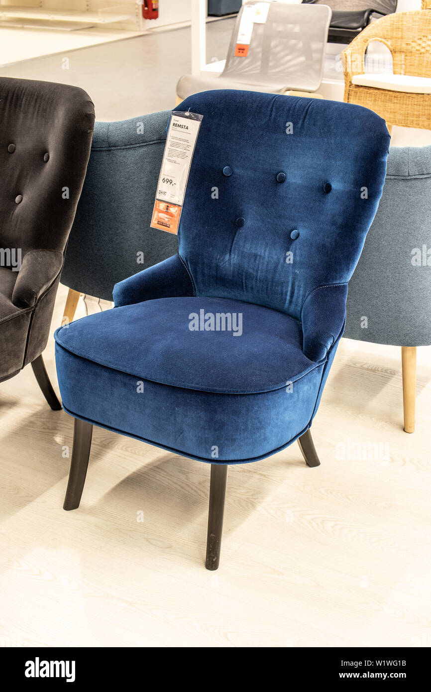 Lodz, Poland, Jan 2019 exhibition interior IKEA store Modern Chairs  Armchairs Sofas IKEA sells ready-to-assemble furniture appliances home  accessories Stock Photo - Alamy