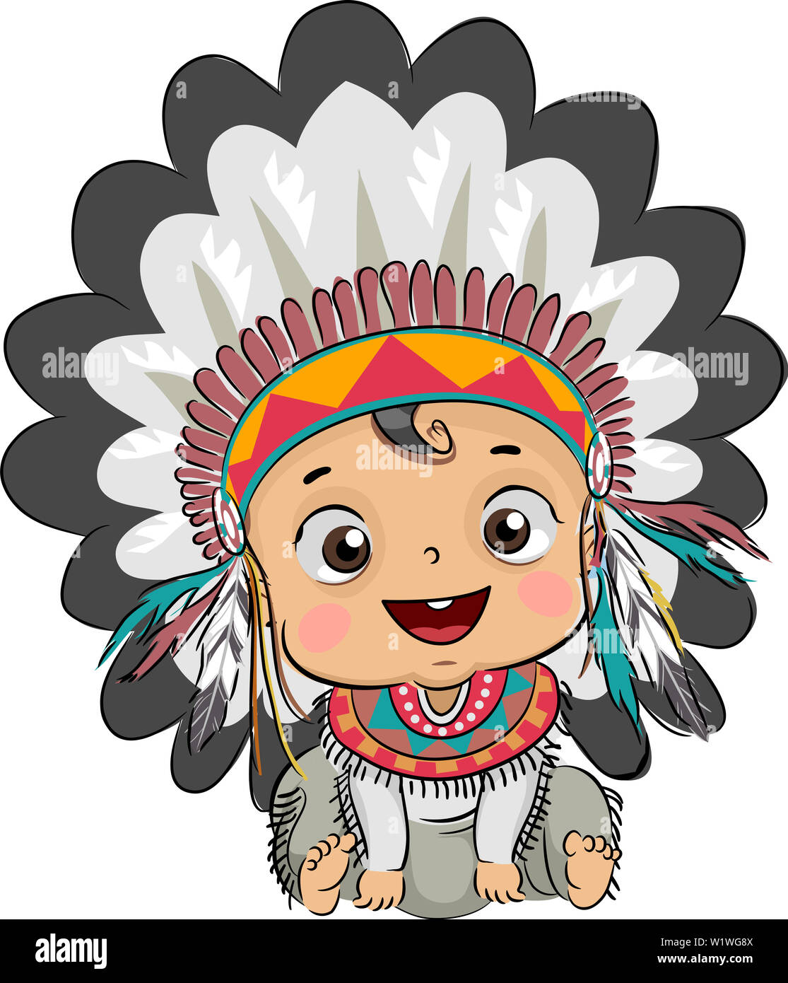 native american baby clipart