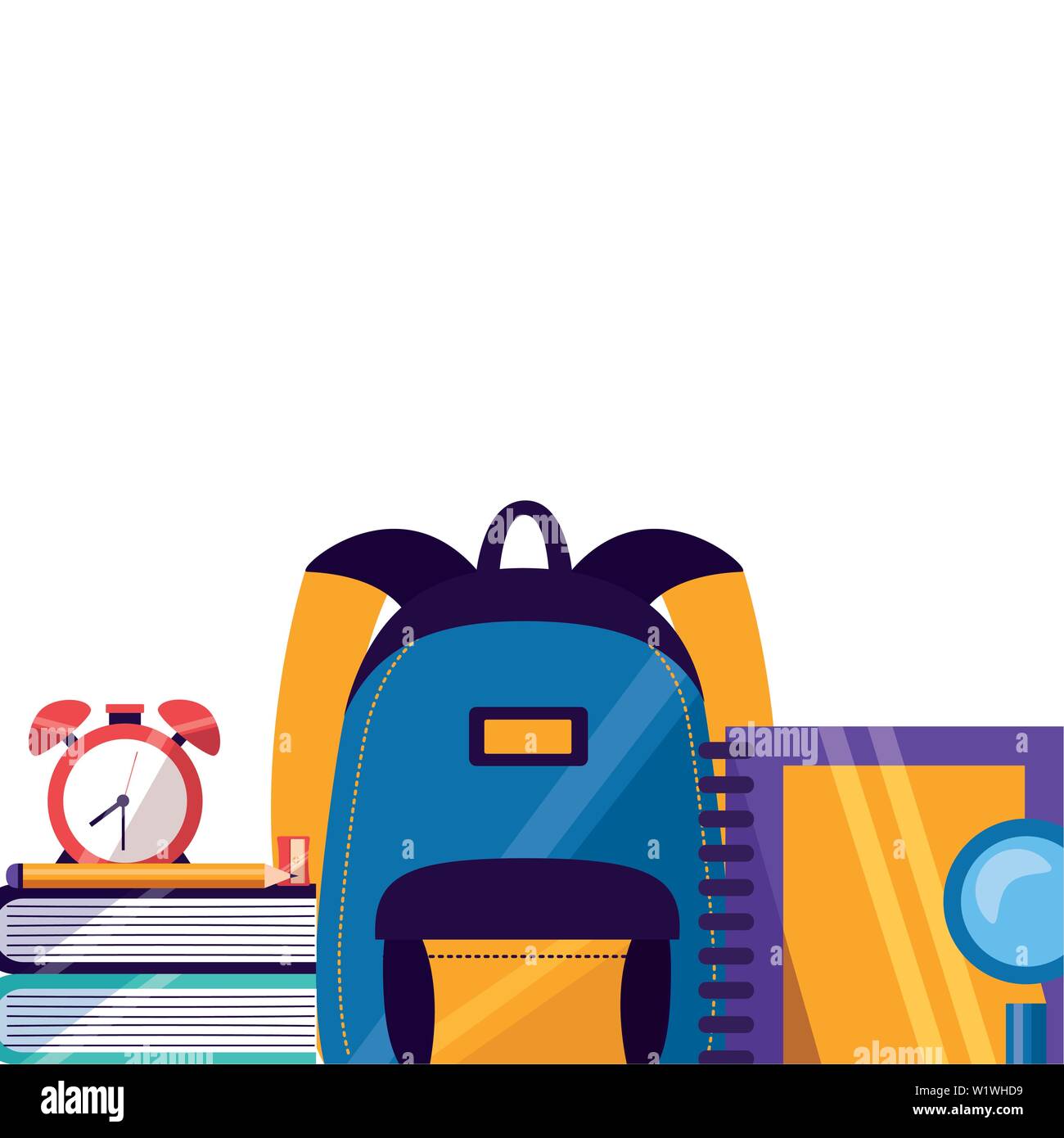 back to school flat design Stock Vector Image & Art - Alamy