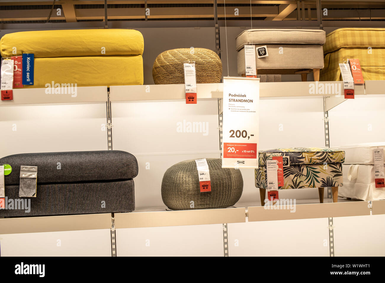 Lodz Poland Jan 19 Exhibition Interior Ikea Store Modern Chairs Armchairs Sofas Ikea Sells Ready To Assemble Furniture Appliances Home Accessories Stock Photo Alamy