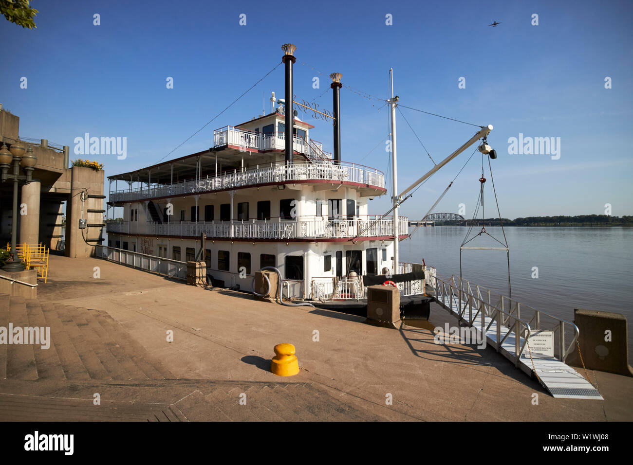 The Mary M Miller steamboat berthed in Louisville used as a riverboat cruise boat Kentucky USA Stock Photo