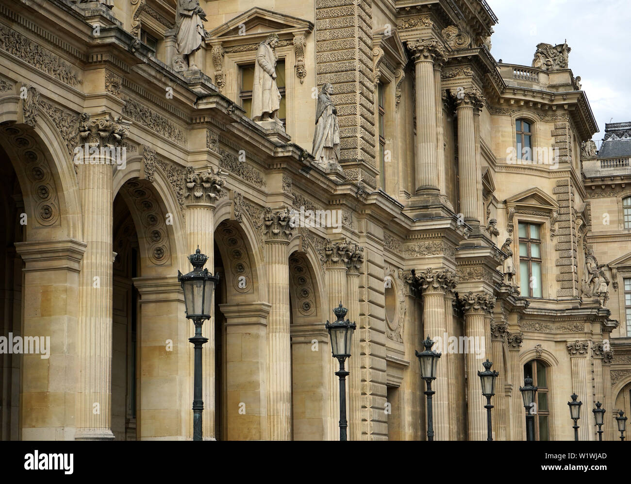 Louvre Facade 1 Stock Photo - Alamy