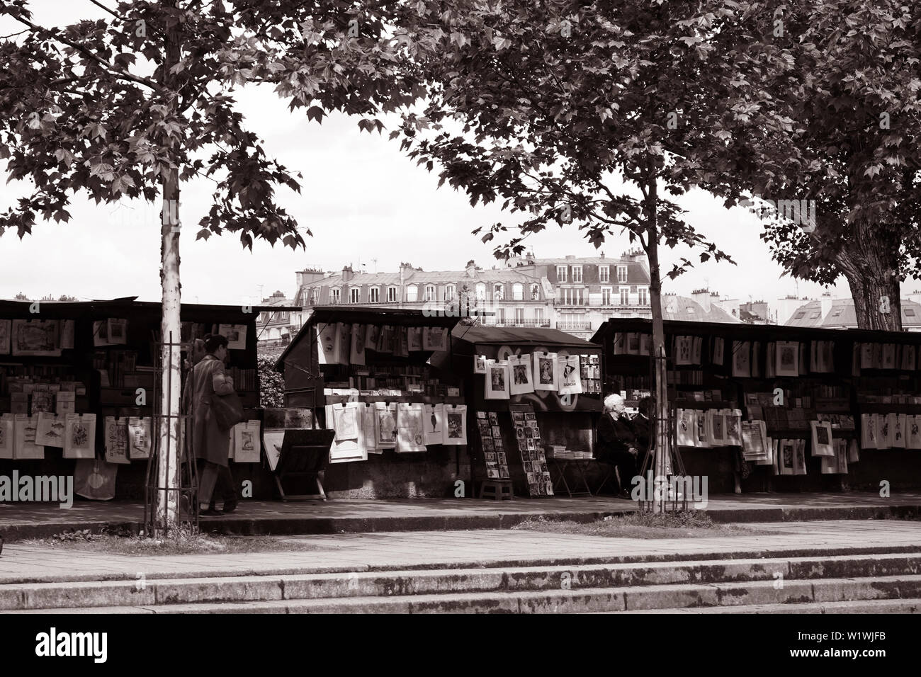 Paris Book Vendors 6b Stock Photo