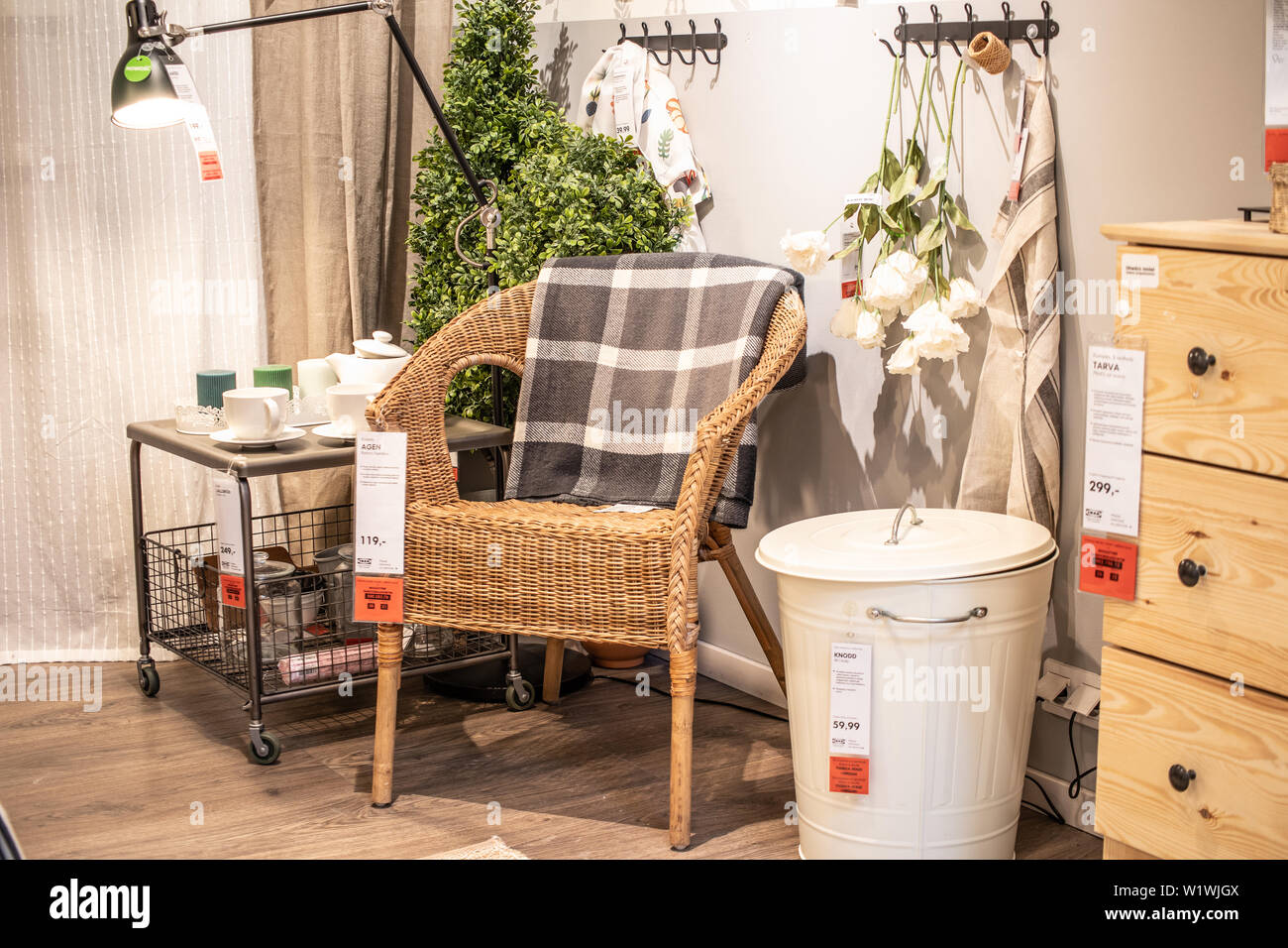 Lodz Poland Jan 2019 Exhibition Interior Ikea Store Modern
