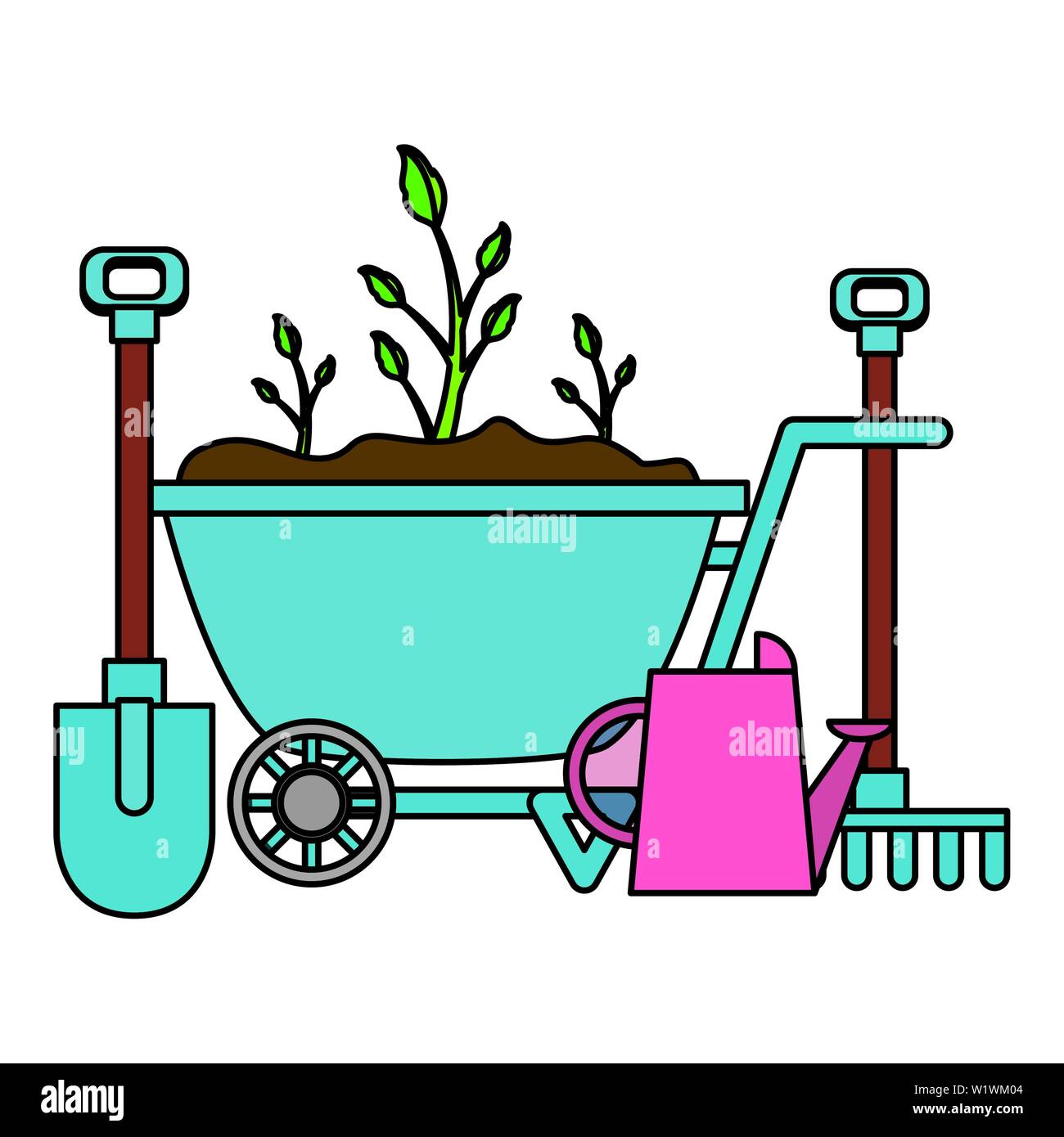 tools decoration gardening flat design Stock Vector Image & Art - Alamy