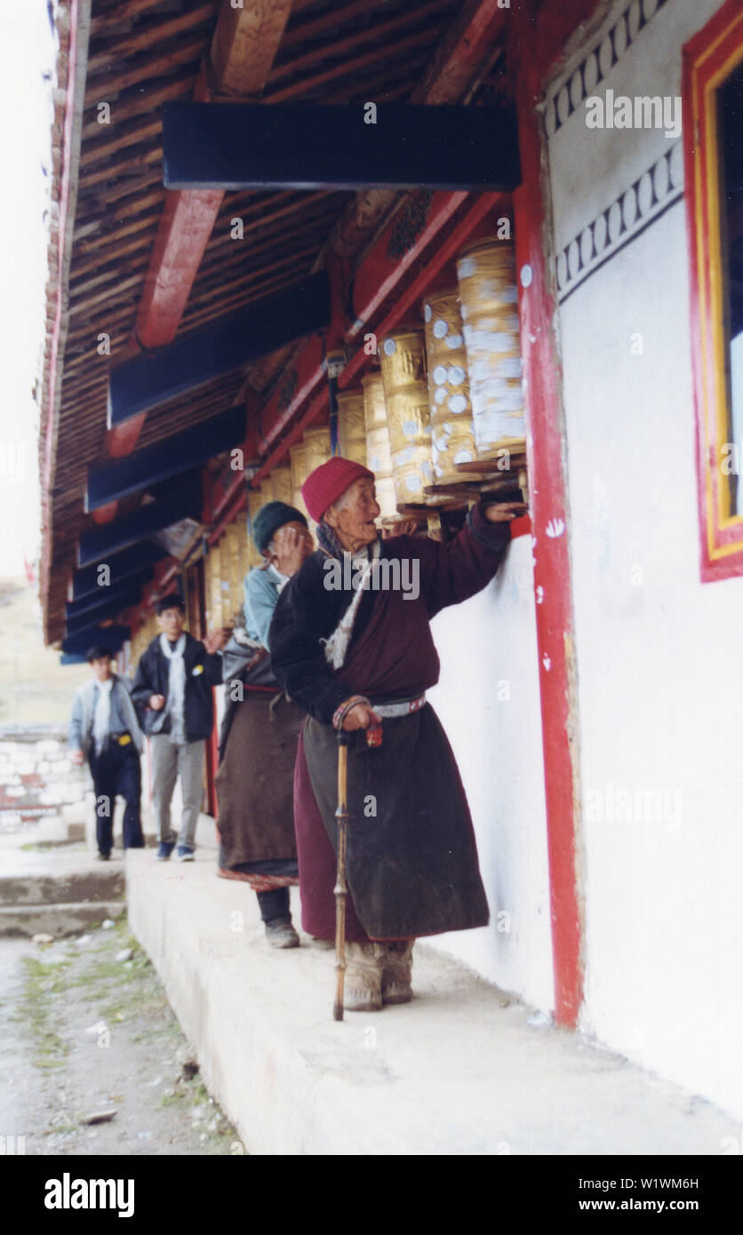 tibet woman in the suchen Stock Photo