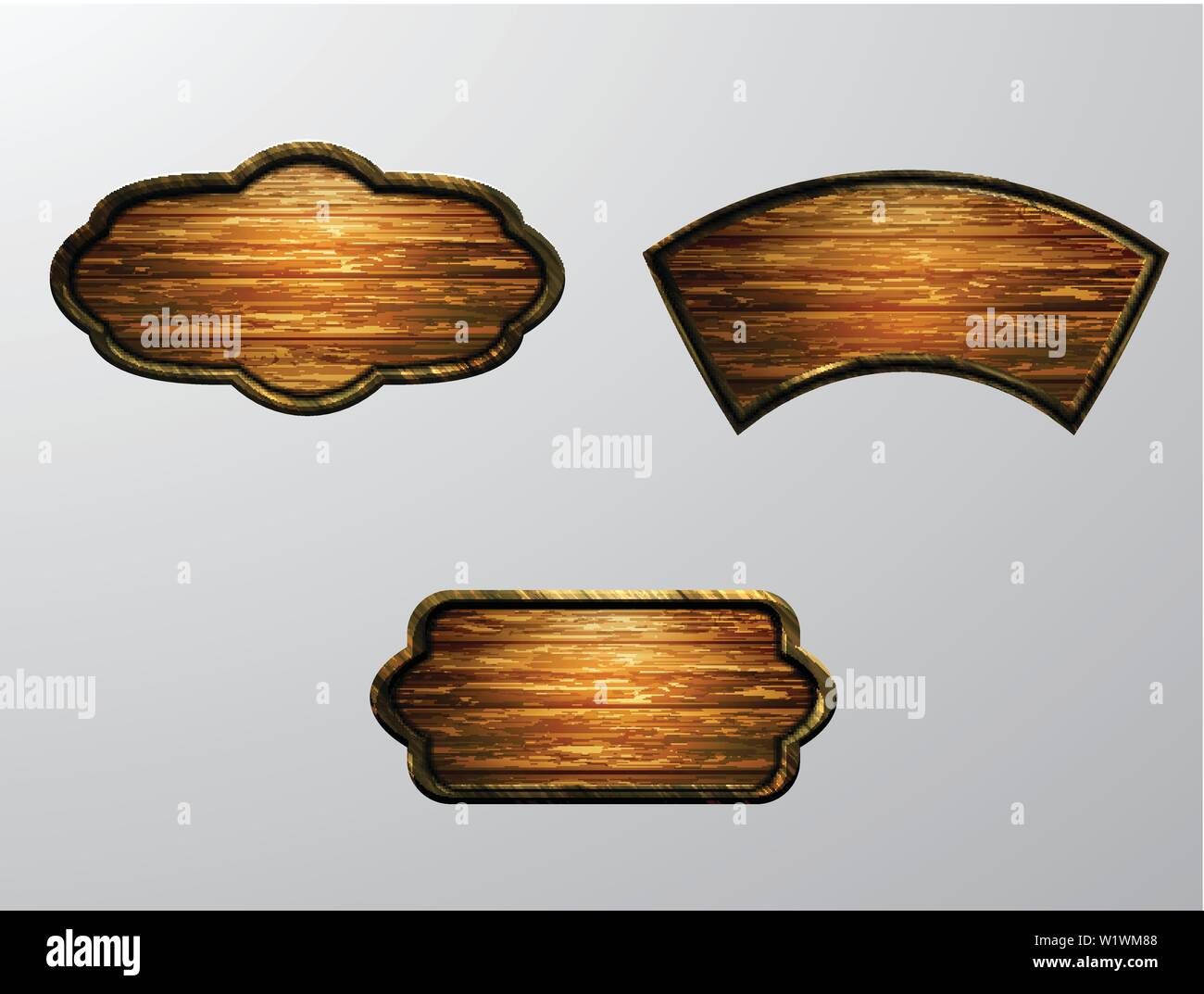 Vector realistic illustration of wooden signboard Stock Vector Image ...