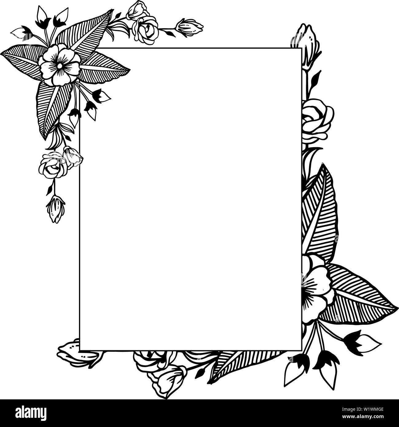 Vector illustration various abstract wreath frame with shape of card ...