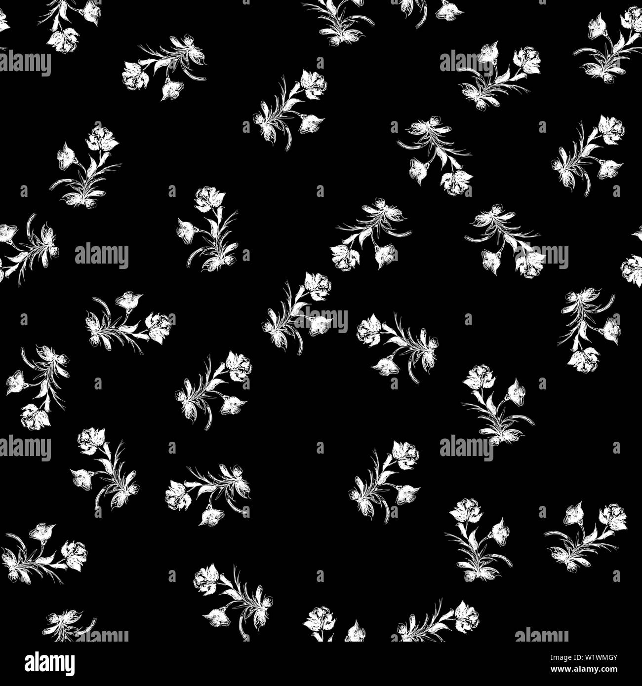 Vintage rose seamless outline vector, great design for any purposes ...