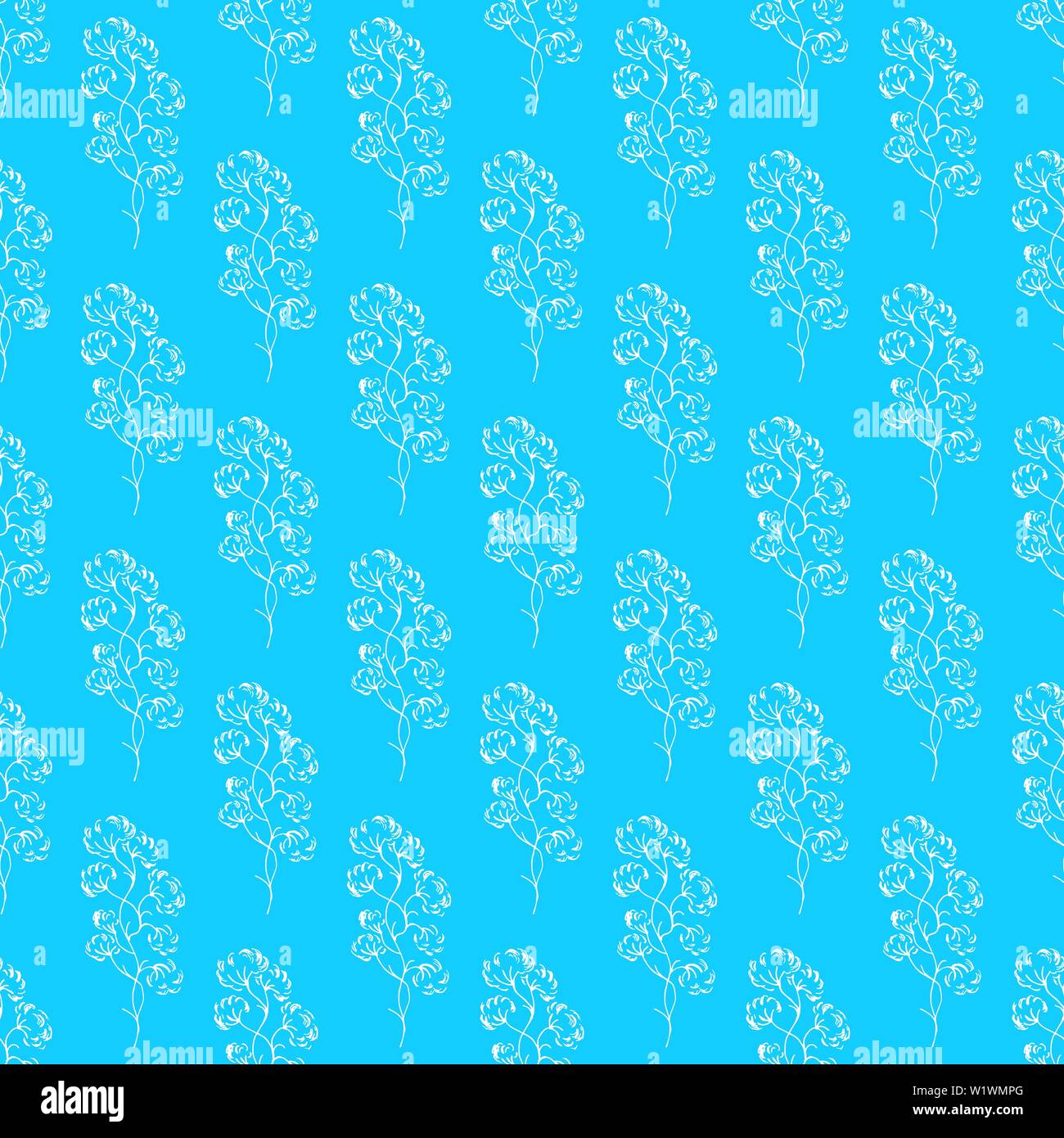 Vintage cotton seamless vector drawn, great design for any purposes ...