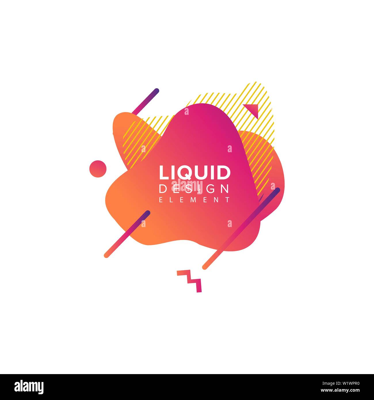 Color abstract liquid shape, fluid color overlap gradient background. Vector creative neon color design Stock Vector