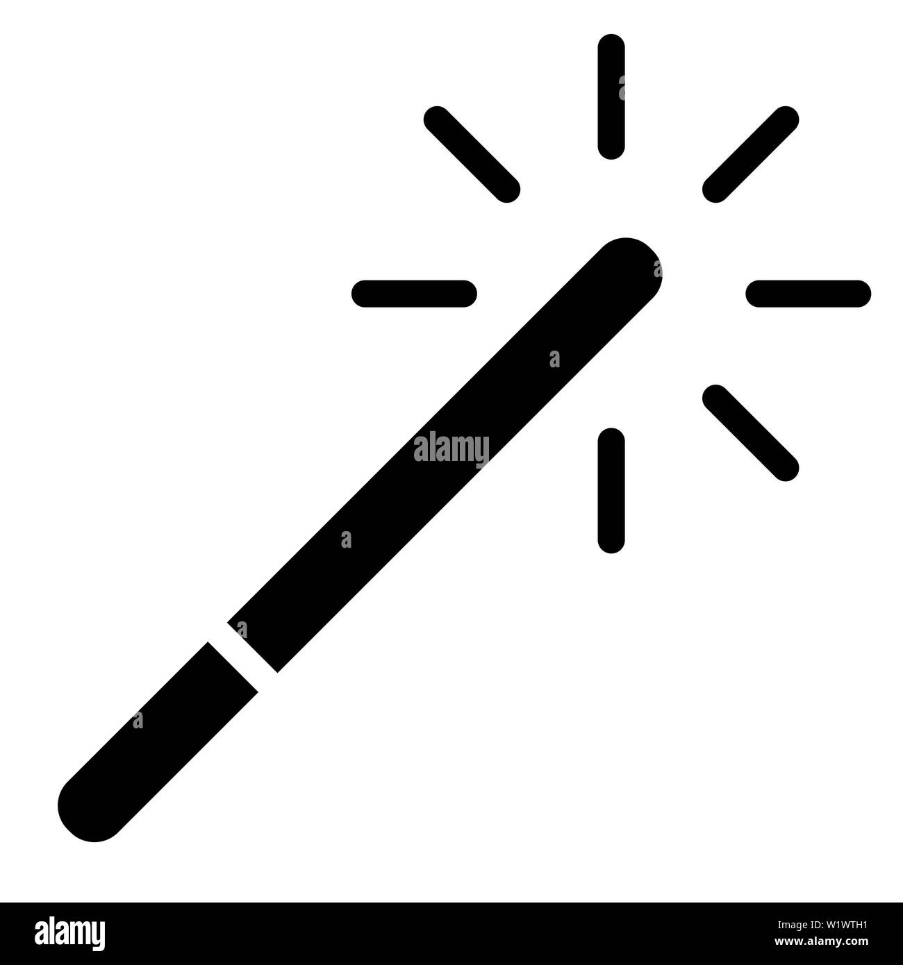 Wand Icon, Vector Illustration,User Interface Glyph Stock Photo
