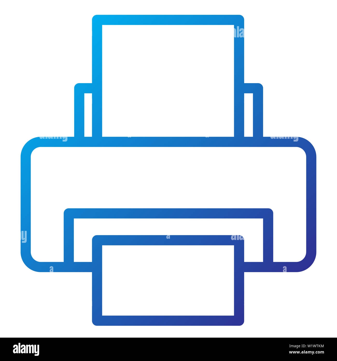 Print Icon, Vector Illustration,User Interface Colour Outline Stock ...