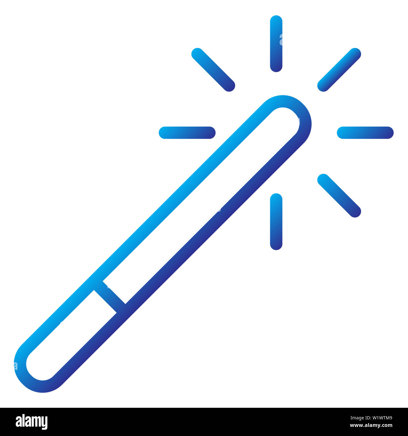 Wand Icon, Vector Illustration,User Interface Colour Outline Stock Photo