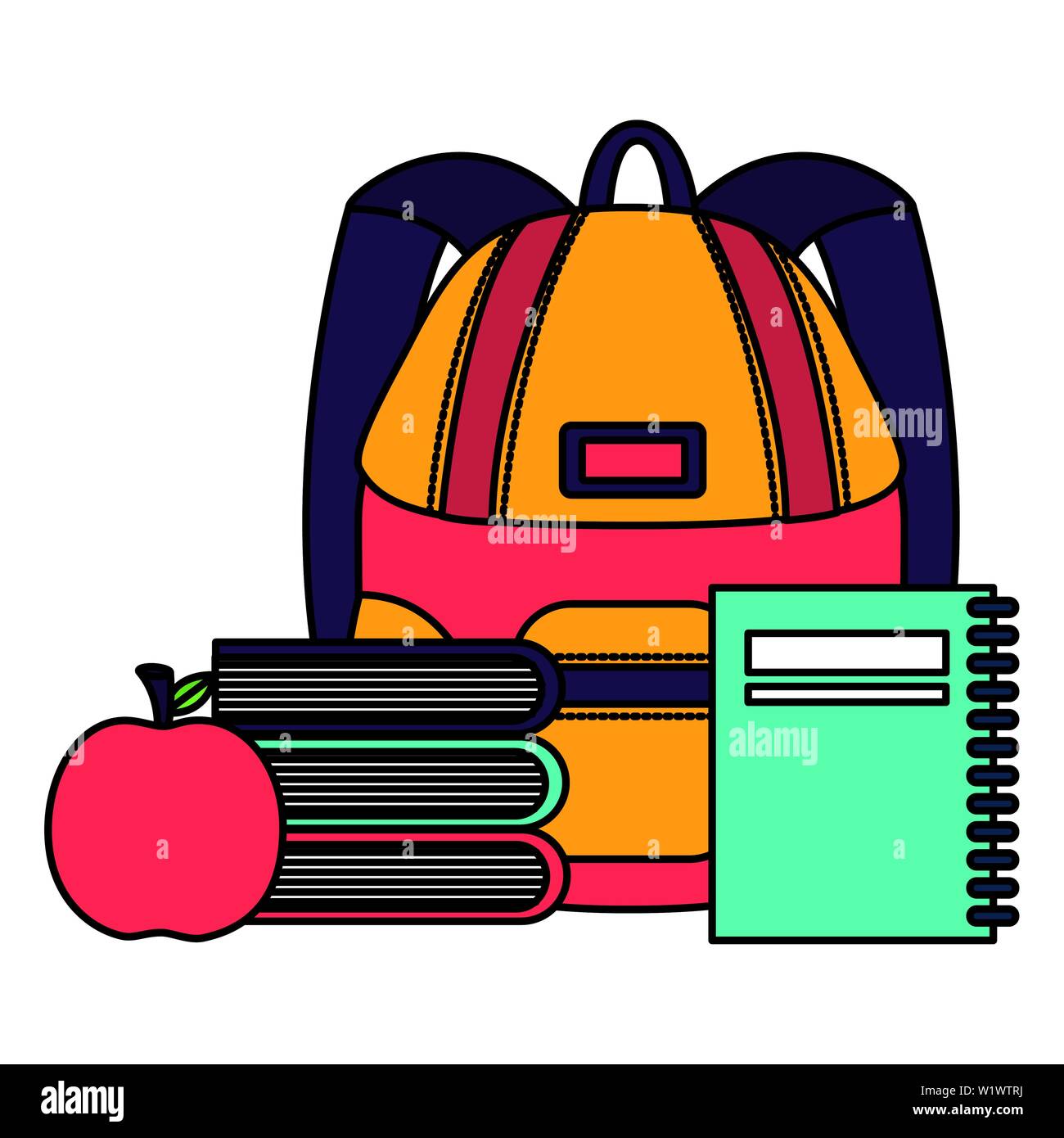 back to school flat design Stock Vector Image & Art - Alamy