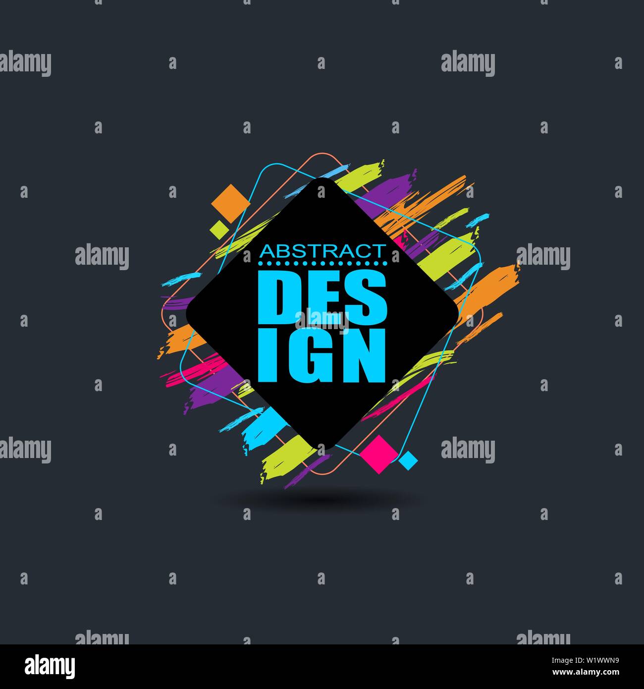 Vector frame for text Modern Art graphics for hipsters. element for design business cards, invitations, gift cards Stock Vector