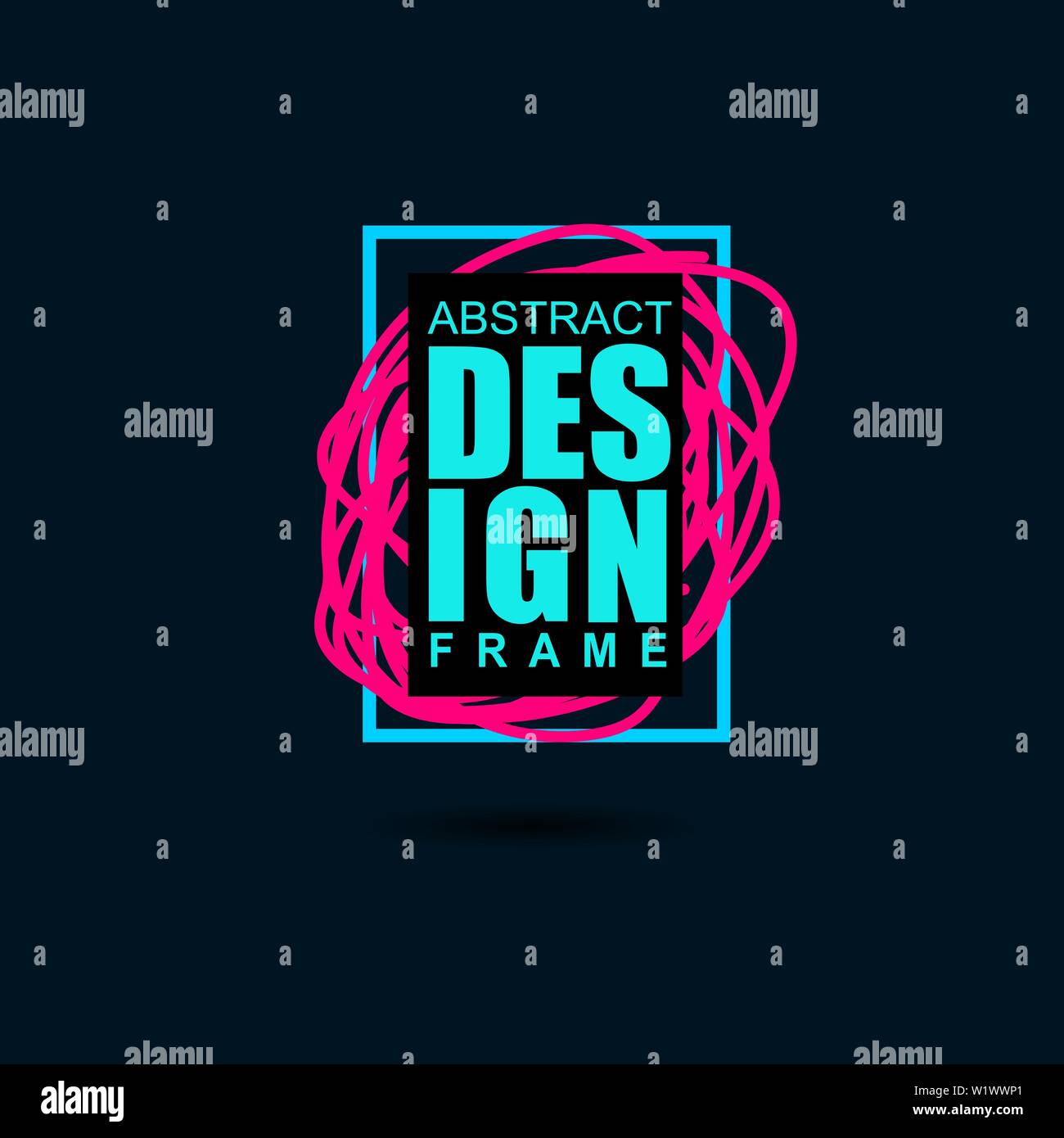 Vector frame for text Modern Art graphics for hipsters. element for design business cards, invitations, gift cards Stock Vector